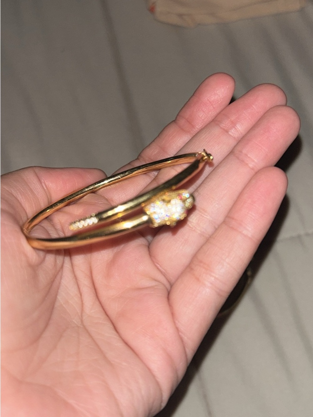 18KT Gold Women's Double-Band Bangle Bracelet